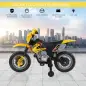 Moto Eléctrica para Niños con Ruedas de Apoyo Desmontables Faros y Música para Niños 3-6 Años Amarillo Moto Eléctrica para Niños con Ruedas de Apoyo Desmontables Faros y Música para Niños 3-6 Años Amarillo