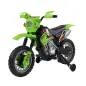 Moto Eléctrica para Niños con Ruedas de Apoyo Desmontables Faros y Música para Niños 3-6 Años Verde Moto Eléctrica para Niños con Ruedas de Apoyo Desmontables Faros y Música para Niños 3-6 Años Verde