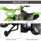 Moto Eléctrica para Niños con Ruedas de Apoyo Desmontables Faros y Música para Niños 3-6 Años Verde Moto Eléctrica para Niños con Ruedas de Apoyo Desmontables Faros y Música para Niños 3-6 Años Verde