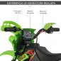 Moto Eléctrica para Niños con Ruedas de Apoyo Desmontables Faros y Música para Niños 3-6 Años Verde Moto Eléctrica para Niños con Ruedas de Apoyo Desmontables Faros y Música para Niños 3-6 Años Verde