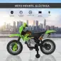 Moto Eléctrica para Niños con Ruedas de Apoyo Desmontables Faros y Música para Niños 3-6 Años Verde Moto Eléctrica para Niños con Ruedas de Apoyo Desmontables Faros y Música para Niños 3-6 Años Verde