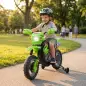 Moto Eléctrica para Niños con Ruedas de Apoyo Desmontables Faros y Música para Niños 3-6 Años Verde Moto Eléctrica para Niños con Ruedas de Apoyo Desmontables Faros y Música para Niños 3-6 Años Verde