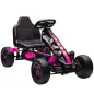 Kart Pedales para Niños de +3 Años con Embrague Automático Freno Ruedas Antideslizantes de EVA y Marco Metálico Rosa Kart Pedales para Niños de +3 Años con Embrague Automático Freno Ruedas Antideslizantes de EVA y Marco Metálico Rosa