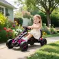 Kart Pedales para Niños de +3 Años con Embrague Automático Freno Ruedas Antideslizantes de EVA y Marco Metálico Rosa Kart Pedales para Niños de +3 Años con Embrague Automático Freno Ruedas Antideslizantes de EVA y Marco Metálico Rosa