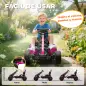 Kart Pedales para Niños de +3 Años con Embrague Automático Freno Ruedas Antideslizantes de EVA y Marco Metálico Rosa Kart Pedales para Niños de +3 Años con Embrague Automático Freno Ruedas Antideslizantes de EVA y Marco Metálico Rosa