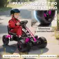 Kart Pedales para Niños de +3 Años con Embrague Automático Freno Ruedas Antideslizantes de EVA y Marco Metálico Rosa Kart Pedales para Niños de +3 Años con Embrague Automático Freno Ruedas Antideslizantes de EVA y Marco Metálico Rosa