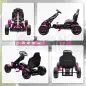 Kart Pedales para Niños de +3 Años con Embrague Automático Freno Ruedas Antideslizantes de EVA y Marco Metálico Rosa Kart Pedales para Niños de +3 Años con Embrague Automático Freno Ruedas Antideslizantes de EVA y Marco Metálico Rosa