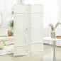 Separador de Ambientes de 3 Paneles Biombo Plegable 135x180 cm Pantalla de Privacidad de Polipropileno Blanco