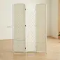 Separador de Ambientes de 3 Paneles Biombo Plegable 135x180 cm Pantalla de Privacidad de Polipropileno Blanco