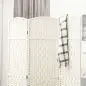 Separador de Ambientes de 3 Paneles Biombo Plegable 135x180 cm Pantalla de Privacidad de Polipropileno Blanco
