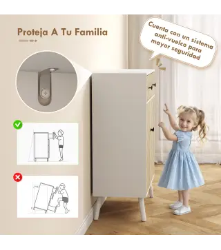 Zapatero Entrada Recibidor con 2 Puertas Estantes Ajustables Cajón para 12 Pares de Zapatos 75x35x97 cm Blanco y Natural