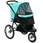 Carrito para perros, cochecito para mascotas para perros y gatos pequeños, con cesta de almacenamiento, diseño plegable de un so Carrito para perros, cochecito para mascotas para perros y gatos pequeños, con cesta de almacenamiento, diseño plegable de un so