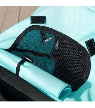 Carrito para perros, cochecito para mascotas para perros y gatos pequeños, con cesta de almacenamiento, diseño plegable de un so