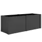 Huerto elevado de acero galvanizado, 150 x 53 x 55 cm, jardinera exterior con separador, Negro Huerto elevado de acero galvanizado, 150 x 53 x 55 cm, jardinera exterior con separador, Negro