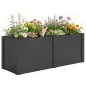 Huerto elevado de acero galvanizado, 150 x 53 x 55 cm, jardinera exterior con separador, Negro Huerto elevado de acero galvanizado, 150 x 53 x 55 cm, jardinera exterior con separador, Negro