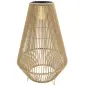 Farol Solar Exterior de resina trenzada lámpara inalámbrica recargable sensor de luz 35 x 35 x 55 cm amarillo