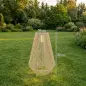 Farol Solar Exterior de resina trenzada lámpara inalámbrica recargable sensor de luz 35 x 35 x 55 cm amarillo