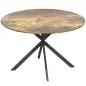 Mesa de comedor redonda para 4 personas, mesa de cocina estilo industrial con patas de acero, para comedor, cocina, Marrón rústi Mesa de comedor redonda para 4 personas, mesa de cocina estilo industrial con patas de acero, para comedor, cocina, Marrón rústi