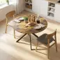 Mesa de comedor redonda para 4 personas, mesa de cocina estilo industrial con patas de acero, para comedor, cocina, Marrón rústi Mesa de comedor redonda para 4 personas, mesa de cocina estilo industrial con patas de acero, para comedor, cocina, Marrón rústi