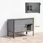Casa para gatos resistente a la intemperie con techo abatible, suelo extraíble y entrada para 1-2 gatos hasta 12 kg 85x55x70 cm