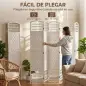 Biombo Separador de Ambientes de 6 Paneles Plegable de Cuerda de Papel 160x170cm Decoración para Dormitorio Blanco Biombo Separador de Ambientes de 6 Paneles Plegable de Cuerda de Papel 160x170cm Decoración para Dormitorio Blanco