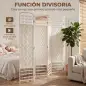 Biombo Separador de Ambientes de 6 Paneles Plegable de Cuerda de Papel 160x170cm Decoración para Dormitorio Blanco Biombo Separador de Ambientes de 6 Paneles Plegable de Cuerda de Papel 160x170cm Decoración para Dormitorio Blanco