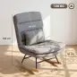 Mecedora Tapizado de Lino con Cojín Lumbar Respaldo Alto Asiento Amplio Doble Capa Gris Claro Mecedora Tapizado de Lino con Cojín Lumbar Respaldo Alto Asiento Amplio Doble Capa Gris Claro