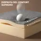 Mecedora Tapizado de Lino con Cojín Lumbar Respaldo Alto Asiento Amplio Doble Capa Gris Claro Mecedora Tapizado de Lino con Cojín Lumbar Respaldo Alto Asiento Amplio Doble Capa Gris Claro