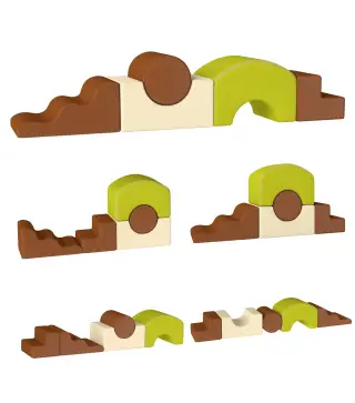 Juego de 5 Bloques de Espuma para Niños Bloques de Psicomotricidad con Base Antideslizante Funda Extraíble 3-6 Años