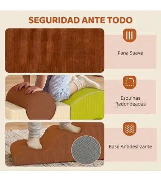 Juego de 5 Bloques de Espuma para Niños Bloques de Psicomotricidad con Base Antideslizante Funda Extraíble 3-6 Años
