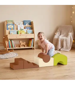 Juego de 5 Bloques de Espuma para Niños Bloques de Psicomotricidad con Base Antideslizante Funda Extraíble 3-6 Años