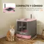 Arenero para Gatos Cubierto M con Tapa Abatible Salida Superior Pala Bolsas Desodorantes Fácil de Limpiar Rosa Arenero para Gatos Cubierto M con Tapa Abatible Salida Superior Pala Bolsas Desodorantes Fácil de Limpiar Rosa