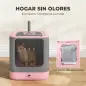 Arenero para Gatos Cubierto M con Tapa Abatible Salida Superior Pala Bolsas Desodorantes Fácil de Limpiar Rosa Arenero para Gatos Cubierto M con Tapa Abatible Salida Superior Pala Bolsas Desodorantes Fácil de Limpiar Rosa