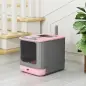 Arenero para Gatos Cubierto M con Tapa Abatible Salida Superior Pala Bolsas Desodorantes Fácil de Limpiar Rosa Arenero para Gatos Cubierto M con Tapa Abatible Salida Superior Pala Bolsas Desodorantes Fácil de Limpiar Rosa