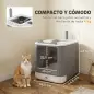 Arenero para Gatos Cubierto M con Tapa Abatible Salida Superior Pala Bolsas Desodorantes Fácil de Limpiar Blanco Arenero para Gatos Cubierto M con Tapa Abatible Salida Superior Pala Bolsas Desodorantes Fácil de Limpiar Blanco