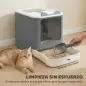 Arenero para Gatos Cubierto M con Tapa Abatible Salida Superior Pala Bolsas Desodorantes Fácil de Limpiar Blanco Arenero para Gatos Cubierto M con Tapa Abatible Salida Superior Pala Bolsas Desodorantes Fácil de Limpiar Blanco