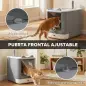 Arenero para Gatos Cubierto M con Tapa Abatible Salida Superior Pala Bolsas Desodorantes Fácil de Limpiar Blanco Arenero para Gatos Cubierto M con Tapa Abatible Salida Superior Pala Bolsas Desodorantes Fácil de Limpiar Blanco