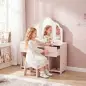 Tocador de Maquillaje Infantil con Taburete 3 Espejos 2 Cajones 7 Accesorios +3 Años Rosa Tocador de Maquillaje Infantil con Taburete 3 Espejos 2 Cajones 7 Accesorios +3 Años Rosa