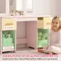 Tocador de Maquillaje Infantil con Taburete 3 Espejos 2 Cajones 7 Accesorios +3 Años Rosa Tocador de Maquillaje Infantil con Taburete 3 Espejos 2 Cajones 7 Accesorios +3 Años Rosa