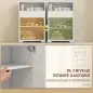 Armario de Baño Estrecho con Cajón con Frontal Acanalado Estante Abierto y Estante Ajustable 60x30x91,5 cm Blanco Armario de Baño Estrecho con Cajón con Frontal Acanalado Estante Abierto y Estante Ajustable 60x30x91,5 cm Blanco