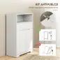 Armario de Baño Estrecho con Cajón con Frontal Acanalado Estante Abierto y Estante Ajustable 60x30x91,5 cm Blanco Armario de Baño Estrecho con Cajón con Frontal Acanalado Estante Abierto y Estante Ajustable 60x30x91,5 cm Blanco
