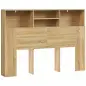 Cabecero de Cama 140 cm con Almacenaje Cabezal de Cama con 4 Compartimentos Abiertos para Dormitorio Roble Cabecero de Cama 140 cm con Almacenaje Cabezal de Cama con 4 Compartimentos Abiertos para Dormitorio Roble