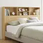 Cabecero de Cama 140 cm con Almacenaje Cabezal de Cama con 4 Compartimentos Abiertos para Dormitorio Roble Cabecero de Cama 140 cm con Almacenaje Cabezal de Cama con 4 Compartimentos Abiertos para Dormitorio Roble