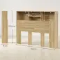 Cabecero de Cama 140 cm con Almacenaje Cabezal de Cama con 4 Compartimentos Abiertos para Dormitorio Roble Cabecero de Cama 140 cm con Almacenaje Cabezal de Cama con 4 Compartimentos Abiertos para Dormitorio Roble