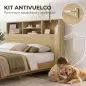 Cabecero de Cama 140 cm con Almacenaje Cabezal de Cama con 4 Compartimentos Abiertos para Dormitorio Roble Cabecero de Cama 140 cm con Almacenaje Cabezal de Cama con 4 Compartimentos Abiertos para Dormitorio Roble