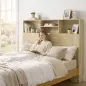 Cabecero de Cama 140 cm con Almacenaje Cabezal de Cama con 4 Compartimentos Abiertos para Dormitorio Roble Cabecero de Cama 140 cm con Almacenaje Cabezal de Cama con 4 Compartimentos Abiertos para Dormitorio Roble