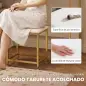 Tocador de Maquillaje con Espejo Luces LED Taburete 5 Cajones 2 Compartimentos y 2 Estantes de Cristal Blanco Tocador de Maquillaje con Espejo Luces LED Taburete 5 Cajones 2 Compartimentos y 2 Estantes de Cristal Blanco