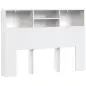 Cabecero de Cama 140 cm con Almacenaje Cabezal de Cama con 4 Compartimentos Abiertos para Dormitorio Blanco Cabecero de Cama 140 cm con Almacenaje Cabezal de Cama con 4 Compartimentos Abiertos para Dormitorio Blanco
