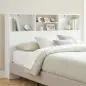 Cabecero de Cama 140 cm con Almacenaje Cabezal de Cama con 4 Compartimentos Abiertos para Dormitorio Blanco Cabecero de Cama 140 cm con Almacenaje Cabezal de Cama con 4 Compartimentos Abiertos para Dormitorio Blanco