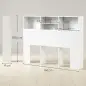Cabecero de Cama 140 cm con Almacenaje Cabezal de Cama con 4 Compartimentos Abiertos para Dormitorio Blanco Cabecero de Cama 140 cm con Almacenaje Cabezal de Cama con 4 Compartimentos Abiertos para Dormitorio Blanco